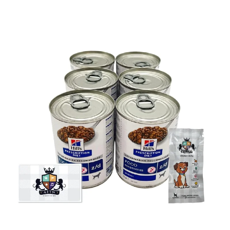 -Grain-free dog food recommendationAETN Creations Prescription Diet Z/D Skin Food Sensitivities Wet Dog Food Pack 6x370g Tins plus AETN Jerky Treat for Adult Dogs with Food Allergies -Grain-free dog food recommendationAETN Creations Prescription Diet Z/D Skin Food Sensitivities Wet Dog Food Pack 6x370g Tins plus AETN Jerky Treat for Adult Dogs with Food Allergies