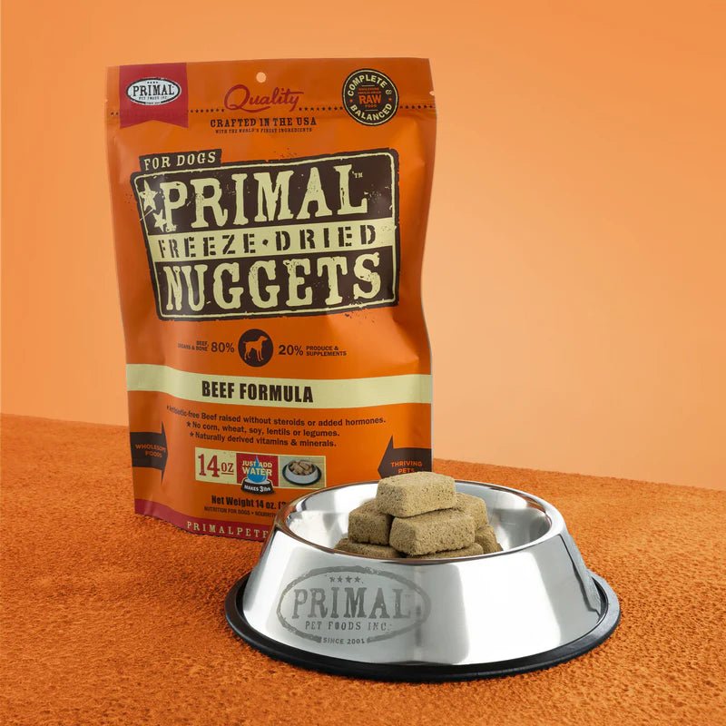 - Food for sterilized dogsBeef Canine Raw Nuggets - Freeze Dried Raw Dog Food - Primal Pet Food - Food for sterilized dogsBeef Canine Raw Nuggets - Freeze Dried Raw Dog Food - Primal Pet Food