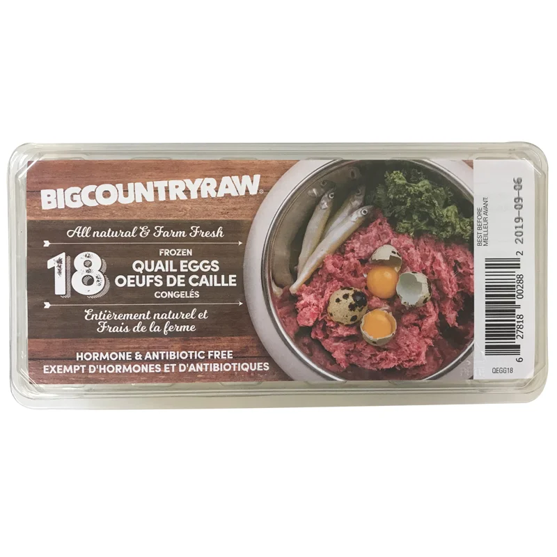 - Dog food nutritional analysisBig Country Raw Quail Eggs (Frozen) - 18 Pk