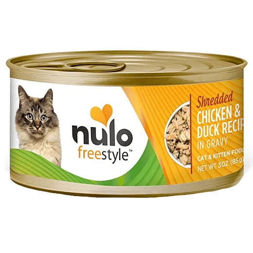 - Hairball control cat food Nulo Freestyle Shredded Chicken & Duck Recipe Canned Cat Food, 3oz - Hairball control cat food Nulo Freestyle Shredded Chicken & Duck Recipe Canned Cat Food, 3oz