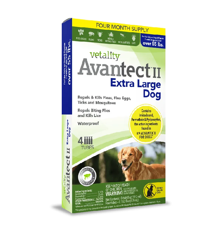 Pet shampoo: a shampoo specifically used to clean pet hair, preventing the nails from growing too long and causing discomfort or damage to the pet.Vetality Avantect II Monthly Topical Flea and Tick Treatment for Extra Large Dogs Pet shampoo: a shampoo specifically used to clean pet hair, preventing the nails from growing too long and causing discomfort or damage to the pet.Vetality Avantect II Monthly Topical Flea and Tick Treatment for Extra Large Dogs